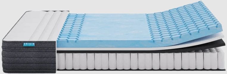 origin hybrid mattress layers